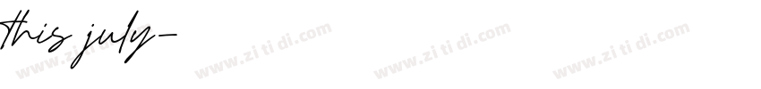 this july字体转换